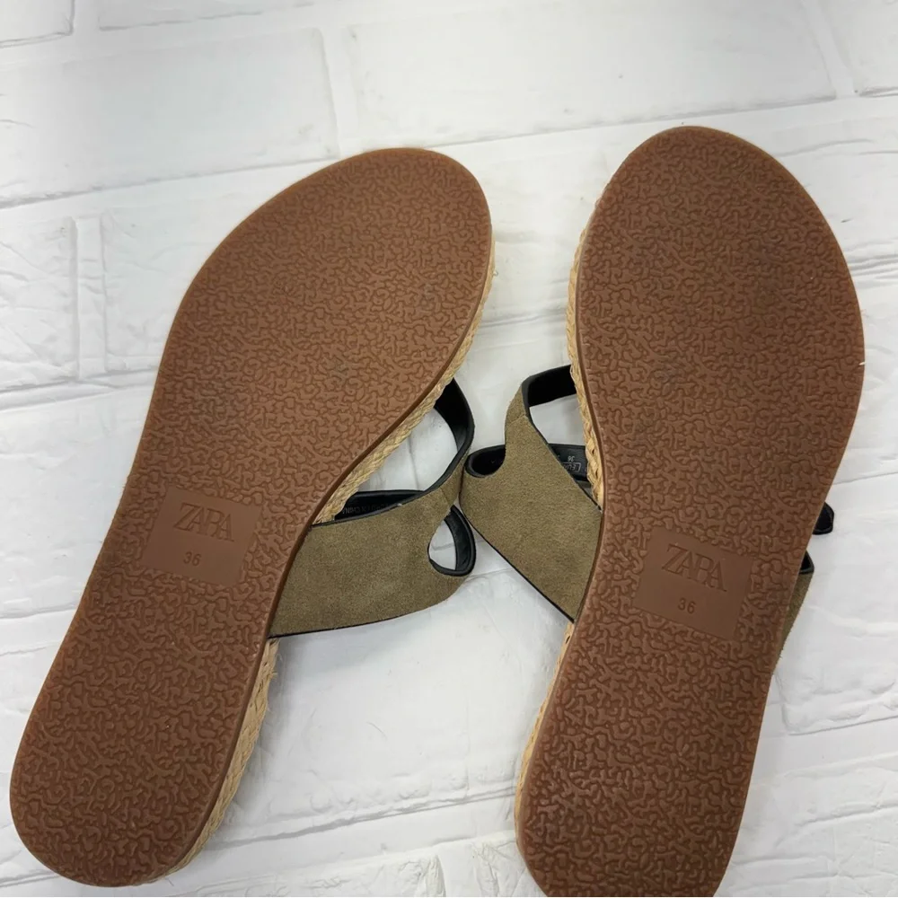 Zara Shoes | Nwt Zara Suede Sandals | Color: Brown/Green |
Size: 36 - Picture 4 of 12